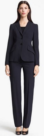 Armani Collezioni Two Button Featherweight Wool Jacket | Corporette