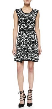 Tuesday's TPS Report: Camo Print Jacquard Flare Dress - Corporette.com