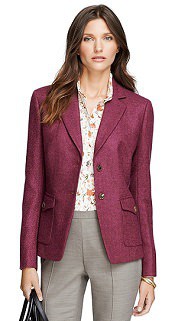 plum herringbone blazer