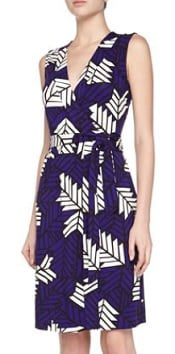 Diane von Furstenberg New Yahzi Printed Wrap Dress | Corporette