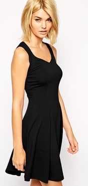 sweetheart neckline skater dress