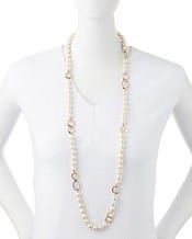 Kate Spade Faux Pearl and Crystal Necklace