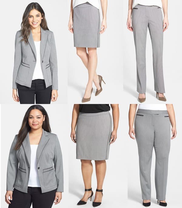 Light gray women suit