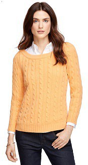 Brooks Brothers Cashmere Cable Boatneck Sweater | Corporette