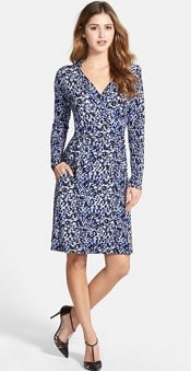 Loveappella Seamed Wrap Dress | Corporette