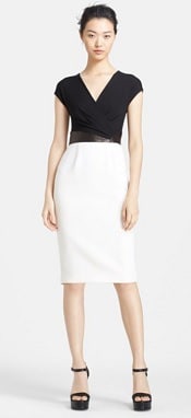 Michael Kors Contrast Crepe Sheath Dress | Corporette