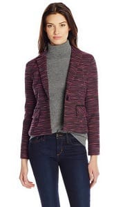 Nanette Lepore Interwoven Striped Tweed Jacket | Corporette