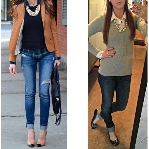 business casual skinny jeans