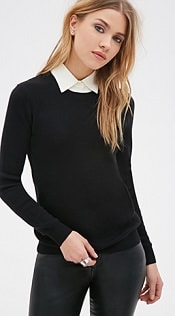 sweater over dress shirt womens