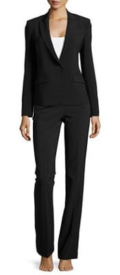 Theory Women's Gabe Urban Button Blazer, Charcoal, 8 at