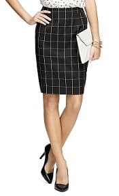 Tuesday's TPS Report: Wool Windowpane Pencil Skirt - Corporette.com