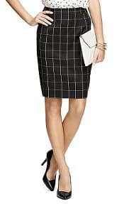 Windowpane Skirt Brooks Brothers