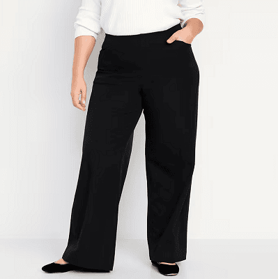 machine washable dress pants from Old Navy in wide leg and plus style