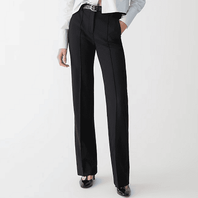 black washable trouser for women in four-season stretch