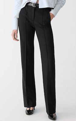 black washable trouser for women in four-season stretch