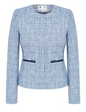 Austin Reed Blue Tweed Jacket | Corporette