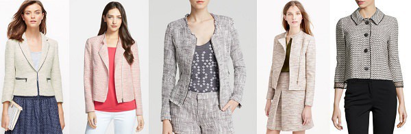 Modern tweed jackets for spring - une femme d'un certain âge