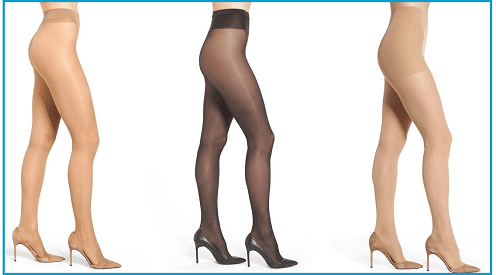 collage of 3 women wearing the best pantyhose for work
