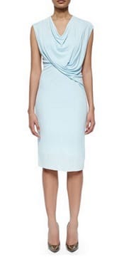 Elie Tahari Linden Draped Jersey Sheath Dress | Corporette