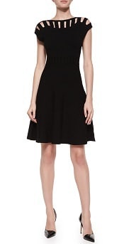 Milly Open Bar Inset Flare Dress | Corporette