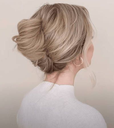example of an easy office updo: the french twist