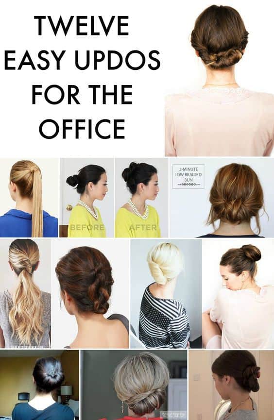 Doing your hair for work doesn't have to be a pain -- we've found some of the loveliest updos (with easy tutorials)...