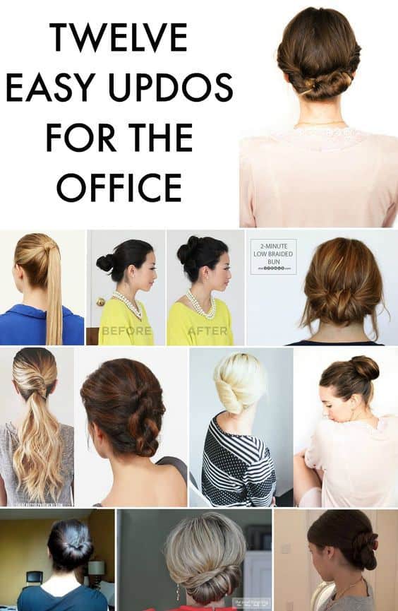 12 Easy Updos for the Office