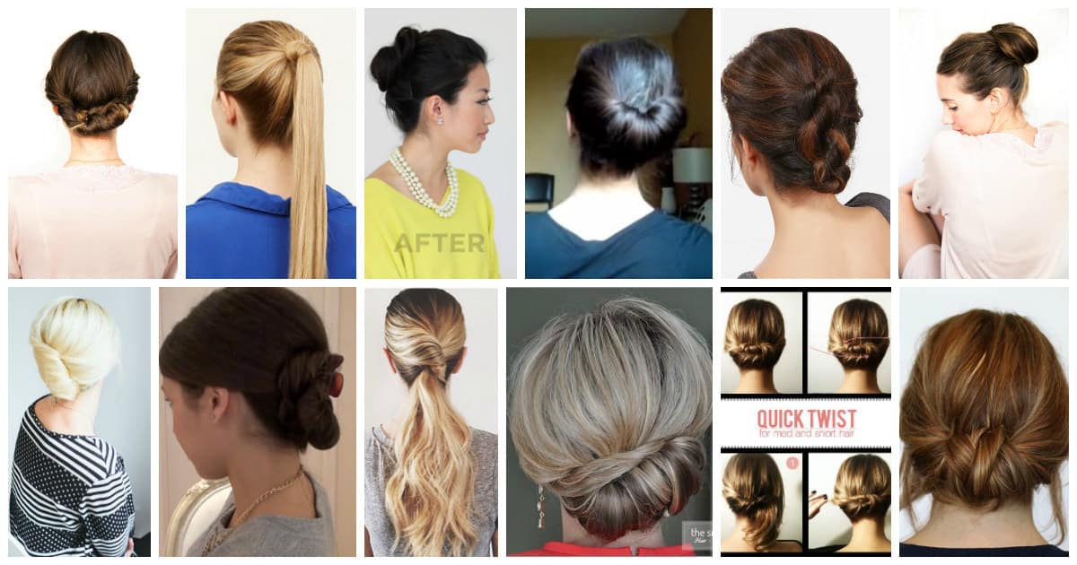 easy office updos - collage for FB