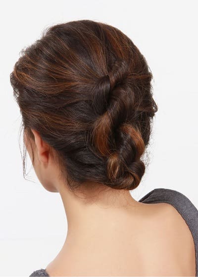 knotted updo for office
