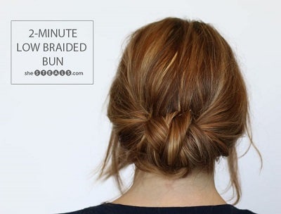 professional updo braided tuck