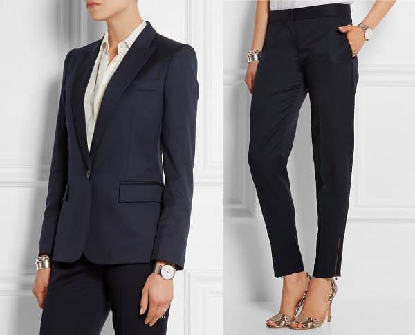 tapered pants suit