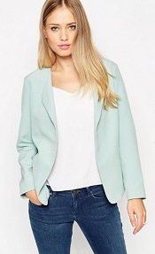 ASOS Blazer with Waterfall Front | Corporette