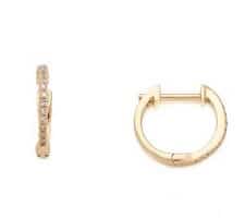 Ariel Gordon Jewelry Pave Diamond Huggie Earrings | Corporette