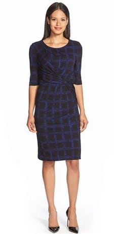 Boss Hugo Boss 'Empiria' Windowpane Print Jersey Sheath Dress | Corporette