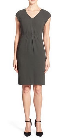 Classiques Entier V-Neck Double Cloth Sheath Dress | Corporette