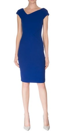 Roland Mouret Cap-Sleeve V-Neck Sheath Dress | Corporette