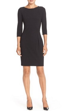 Wednesday's TPS Report: Ruched Crepe Sheath Dress - Corporette.com