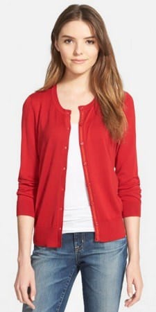 Halogen Three Quarter Sleeve Cardigan