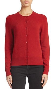 workwear basic red cardigan sweater