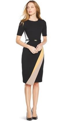 Wednesday's Workwear Report: Colorblock Sheath Dress - Corporette.com