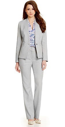 light gray womens suit