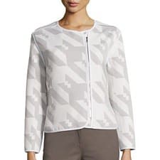 Tuesday’s Workwear Report: Houndstooth Asymmetric-Zip Blazer