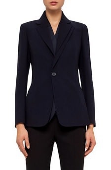 Wool Work Jacket: Akris Double Face Wool Blend Jacket