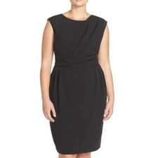 Wednesday’s Workwear Report: Pleat Side Swag Crepe Sheath Dress