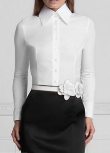 cotton white tailored shirt