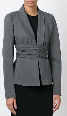 donna karan cross drape blazer