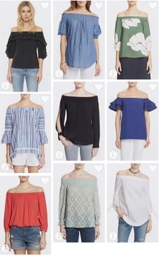 weekly news update - off-the-shoulder tops