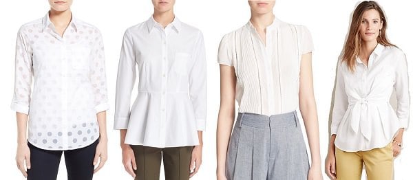 feminine white blouses