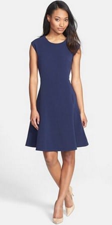 Fit and Flare Work Dress: Halogen® Ottoman Knit Fit & Flare Dress