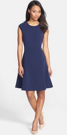 Knit fit clearance and flare dress